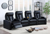 Pavillion Black Leather Four-Seated Recliner image