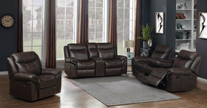 Sawyer Transitional Brown Three-Piece Living Room Set image