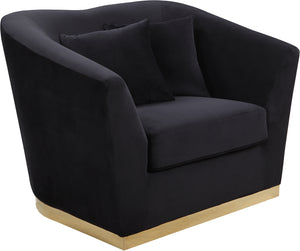 Meridian Furniture Arabella Velvet Chair in Black 617Black-C image