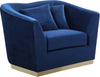 Meridian Furniture Arabella Velvet Chair in Navy 617Navy-C image