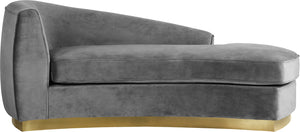 Meridian Furniture Julian Velvet Chaise in Grey 620Grey-Chaise image