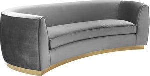 Meridian Furniture Julian Velvet Sofa in Grey 620Grey-S image
