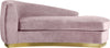 Meridian Furniture Julian Velvet Chaise in Pink 620Pink-Chaise image