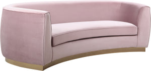 Meridian Furniture Julian Velvet Sofa in Pink 620Pink-S image