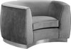 Meridian Furniture Julian Velvet Chair in Grey 621Grey-C image