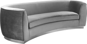 Meridian Furniture Julian Velvet Sofa in Grey 621Grey-S image