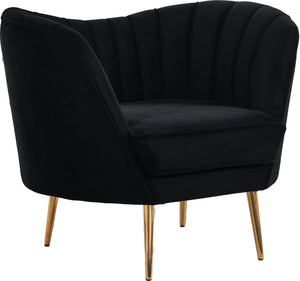 Meridian Margo Velvet Chair in Black 622Black-C image