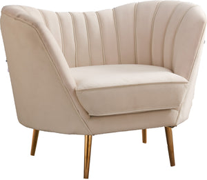 Meridian Margo Velvet Chair in Cream 622Cream-C image