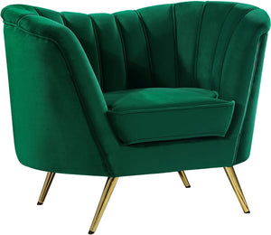 Meridian Margo Velvet Chair in Green 622Green-C image