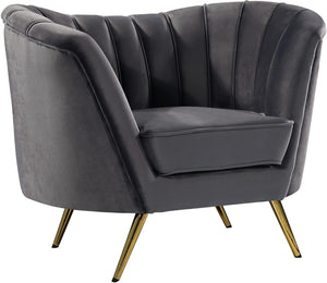 Meridian Margo Velvet Chair in Grey 622Grey-C image