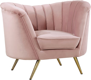 Meridian Furniture Margo Velvet Chair in Pink 622Pink-C image