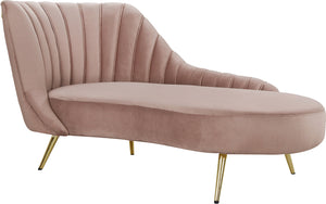 Meridian Furniture Margo Velvet Chaise Lounge in Pink 622Pink-Chaise image