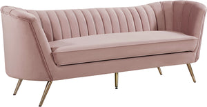 Meridian Furniture Margo Velvet Sofa in Pink 622Pink-S image