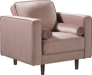 Meridian Emily Velvet Chair in Pink 625Pink-C image