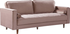 Meridian Emily Velvet Sofa in Pink 625Pink-S image