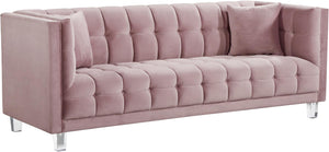 Meridian Mariel Velvet Sofa in Pink 629Pink-S image
