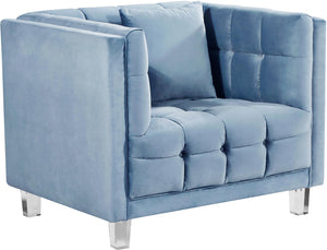 Meridian Mariel Velvet Chair in Sky Blue 629SkyBlu-C image