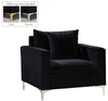 Meridian Naomi Velvet Chair in Black 633Black-C image