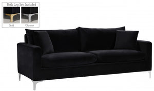 Meridian Naomi Velvet Sofa in Black 633Black-S image
