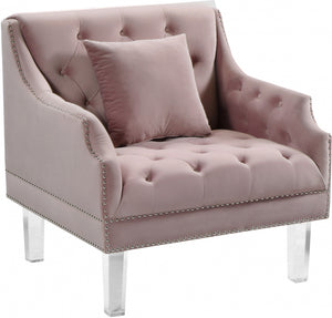 Meridian Roxy Velvet Chair in Pink 635Pink-C image