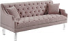 Meridian Roxy Velvet Sofa in Pink 635Pink-S image