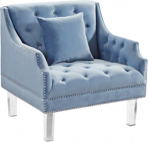 Meridian Roxy Velvet Chair in Sky Blue 635SkyBlu-C image
