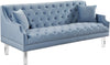Meridian Roxy Velvet Sofa in Sky Blue 635SkyBlu-S image