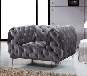 Meridian Mercer  Velvet Chair in Grey 646GRY-C image