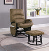 G650005 Casual Brown Reclining Glider with Matching Ottoman image