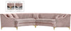 Meridian Furniture Jackson Velvet 2pc Sectional in Pink 673Pink-Sectional image