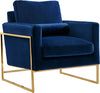Meridian Furniture Mila Velvet Chair in Navy 678Navy-C image