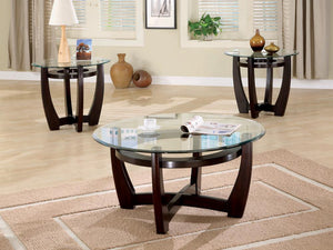 G700295 Contemporary Cappuccino Three-Piece Round Table Set image