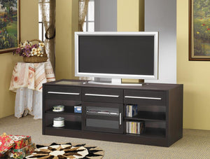 G700650 Contemporary Cappuccino TV Console With Connect-It Power Drawer image