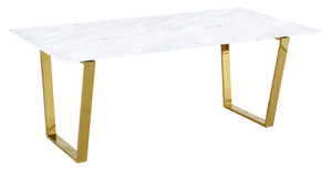 Meridian Cameron Dining Table in Rich Gold 712-T image