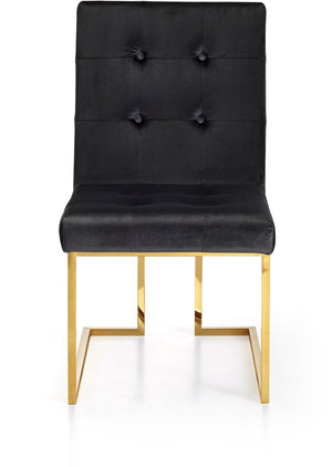 Meridian Pierre Velvet Dining Chair in Black (Set of 2) 714Black-C image