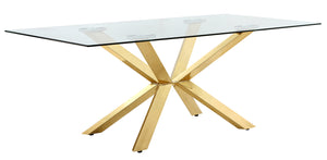 Meridian Capri Dining Table in Gold 716-T image