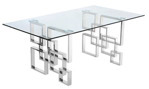 Meridian Alexis Dining Table in Chrome 731-T image