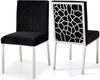 Meridian Opal Velvet Dining Chair in Black (Set of 2) 736Black-C image