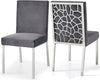 Meridian Opal Velvet Dining Chair in Grey (Set of 2) 736Grey-C image