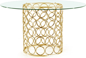 Meridian Opal Dining Table in Gold 737-T image