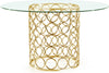 Meridian Opal Dining Table in Gold 737-T image