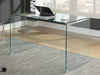 G801581 Contemporary Clear Glass Writing Desk image