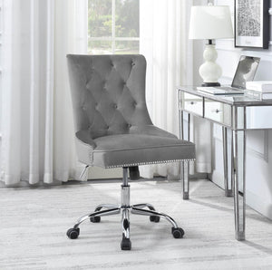 Modern Grey Velvet Office Chair image