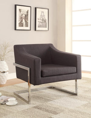 G902530 Contemporary Grey and Chrome Accent Chair image