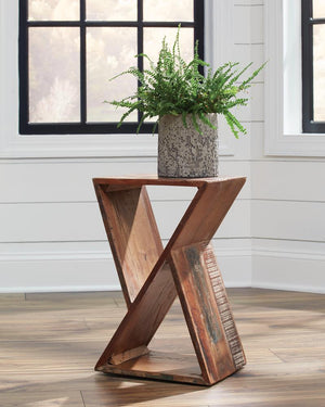 Industrial Reclaimed Wood Accent Table image