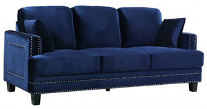 Meridian Ferrara Velvet Sofa in Navy 655Navy-S image