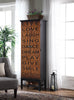 Transitional Rich Brown and Black Accent Cabinet image