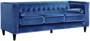 Meridian Taylor Velvet Sofa in Blue 642LtBlu-S image