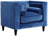 Meridian Taylor Velvet Chair in Blue 642LtBlu-C image