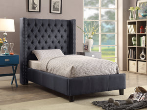 Meridian Furniture Ashton Linen Full Bed in Grey AshtonGrey-F image